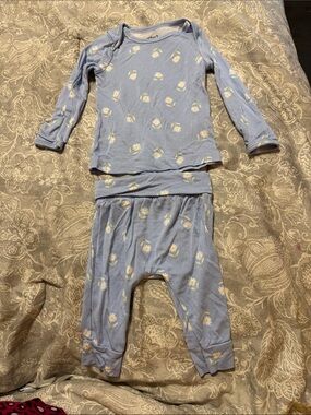 Carter's Light Blue Daisy Pajama Set